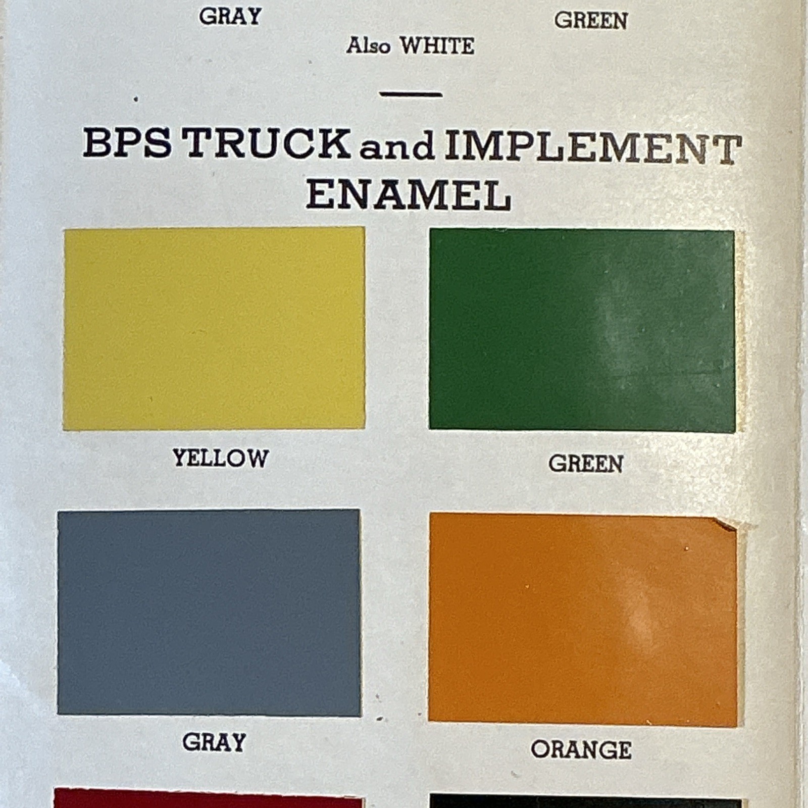 Vintage 1950 Tractor Colors BPS Paint Brochure INV-AD14