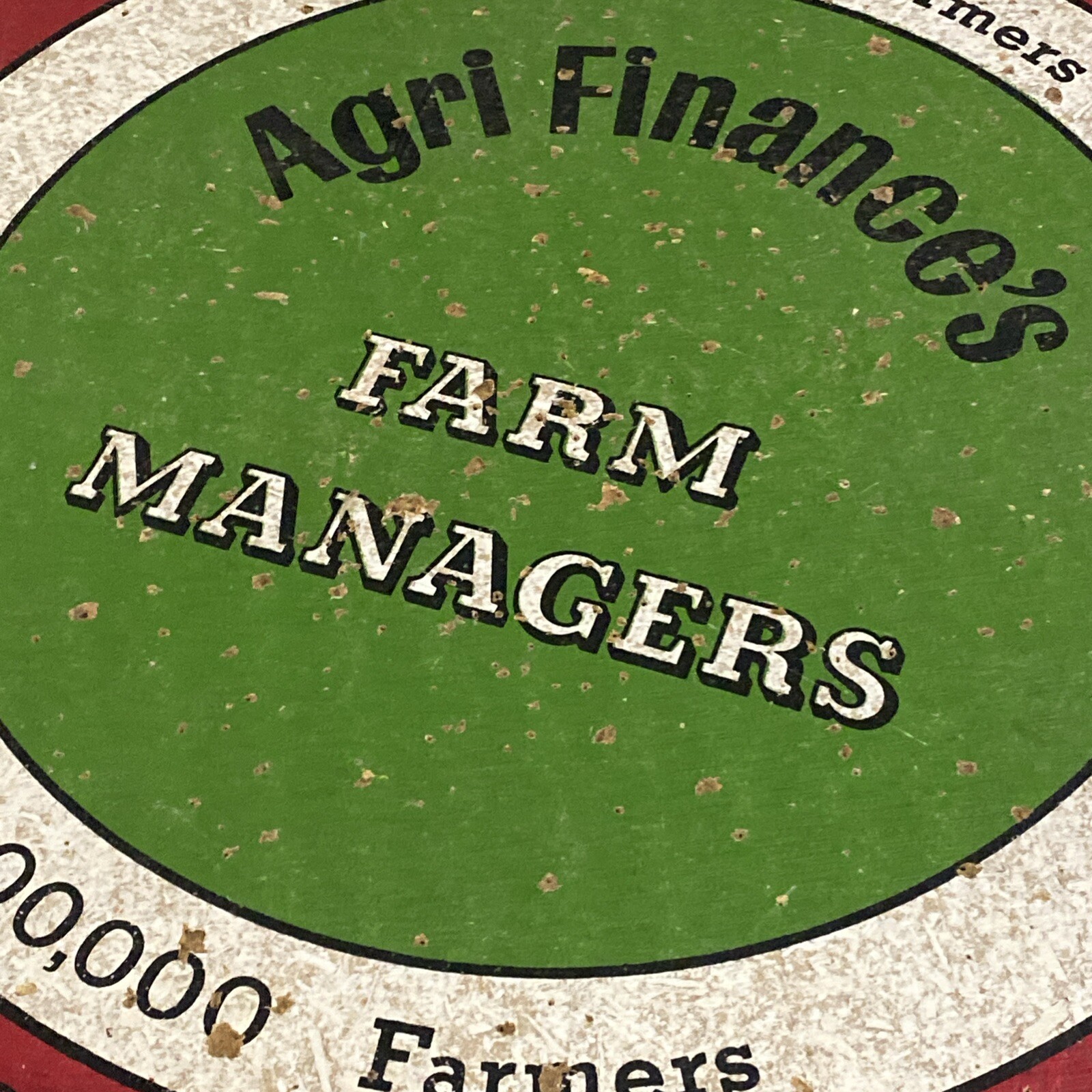 Original agri Finances INSURANCE Wood Composite sign Dart Board Farm Managers