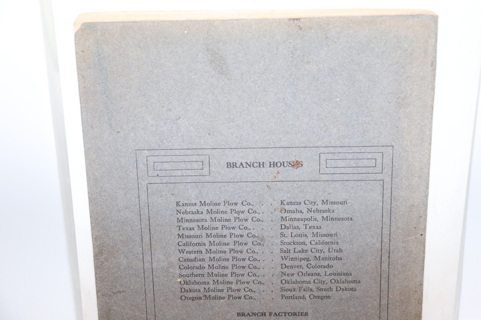 Moline Plow Co. Illustrated Repair Price List for 1910 General Catalogue