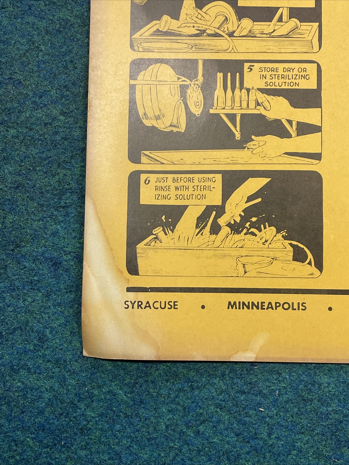 VTG Babson Bros. “SECONDS COUNT” Milking Equipment Sterilization 22”x14” Poster