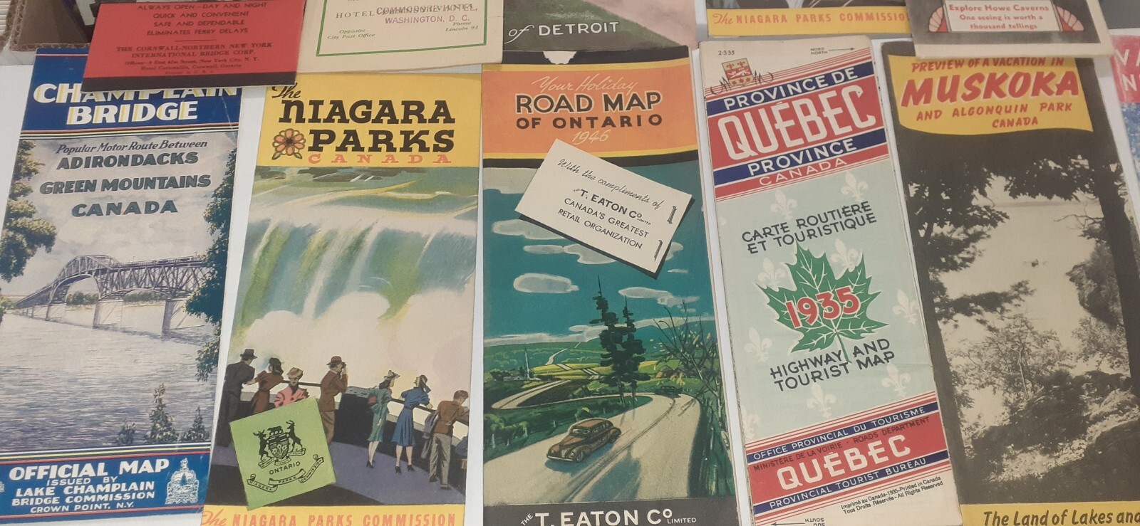 14 TRAVEL BROCHURES CANADA AND NEW ENGLAND FROM 1930S AND 40S