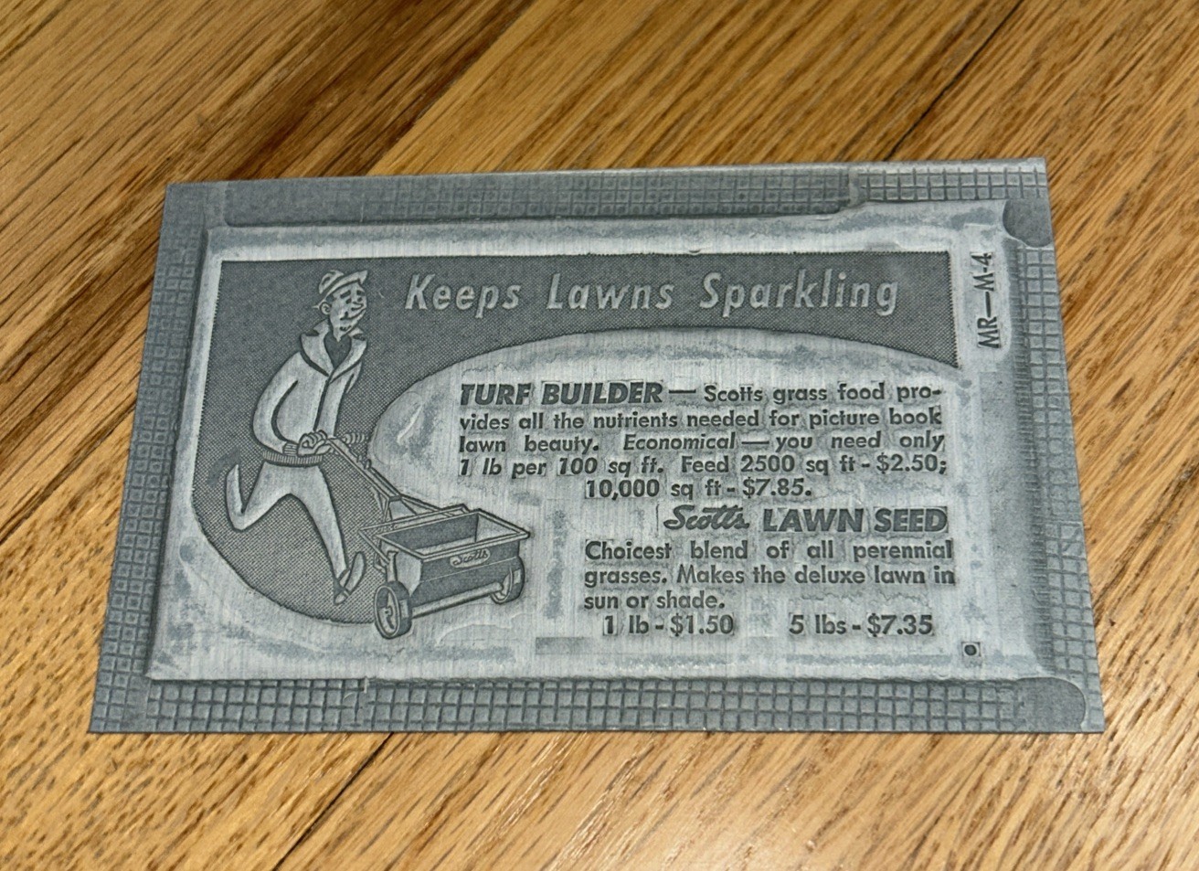 1940s O.M SCOTT & SONS Mat & Layout Ad SCOTT&rsquo;S LAWN SEED Marysville OHIO
