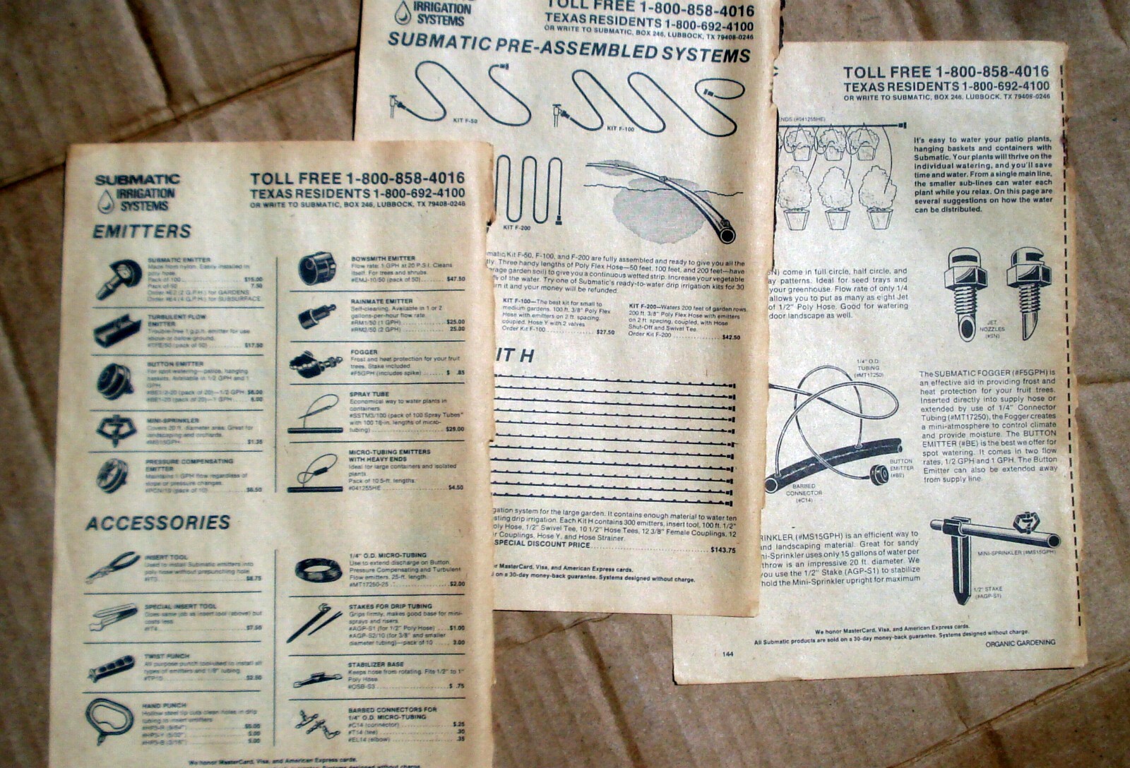 Submatic Irrigation Systems Lubbock Texas TX 3-page Vtg 1985 Print Ad