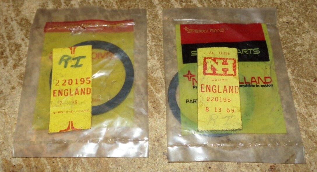 2-lot 60&rsquo;s-70&rsquo;s oem new holland equipment seals in the package new