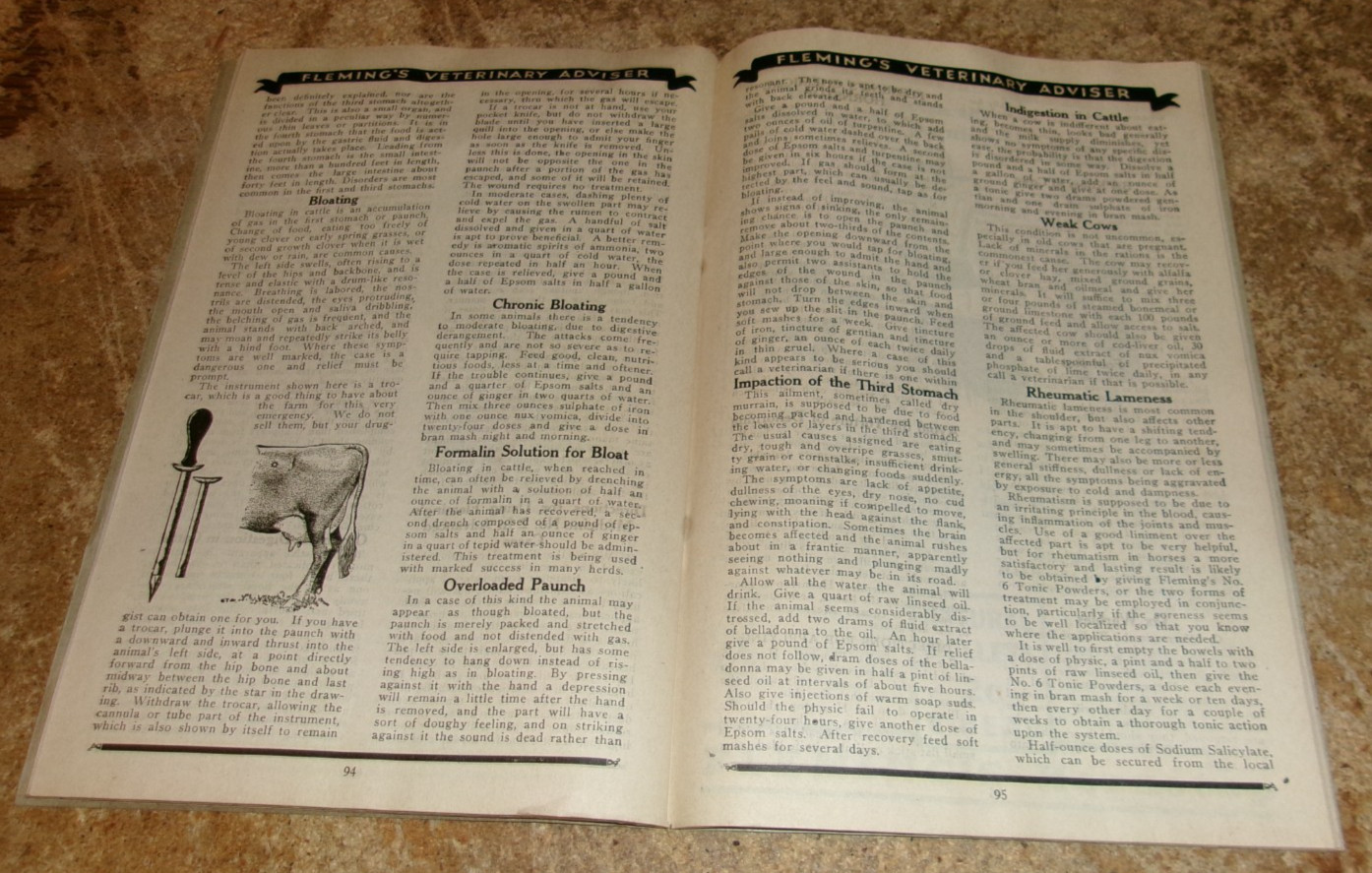 1930 flemings veterinary adviser booklet see condition in good shape used