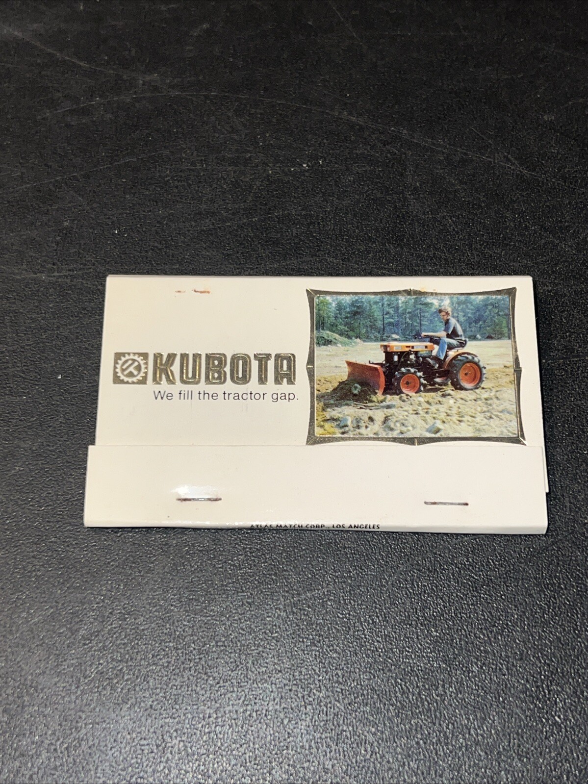 Vtg Kubota Tractor Matchbook Farmersville Equipment Ephrata Pa