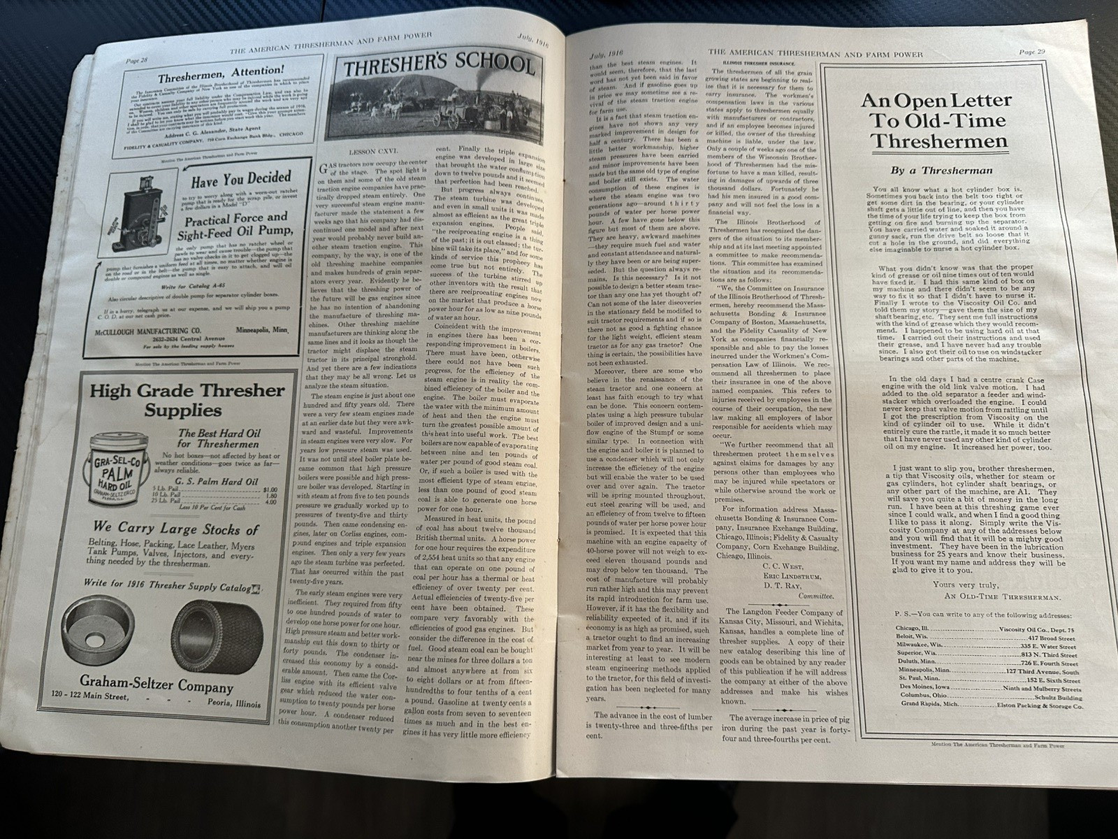 The American Thresherman and Farm Power MAGAZINE 1916 Madison, WIS Vol 19 No 3