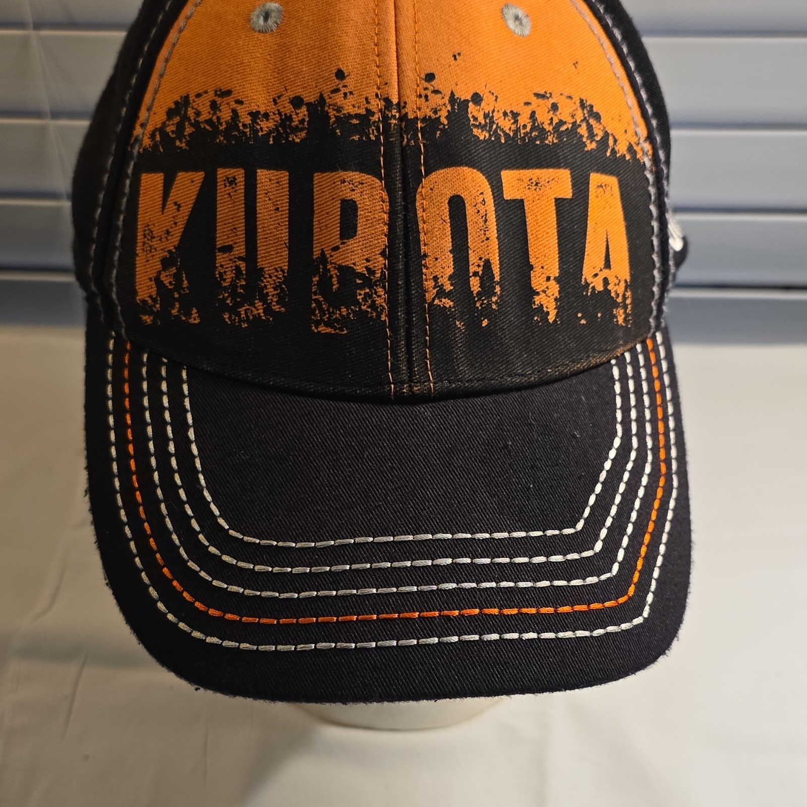Kubota Diesel Power Adjustable Orange Black Hat Agriculture Theme