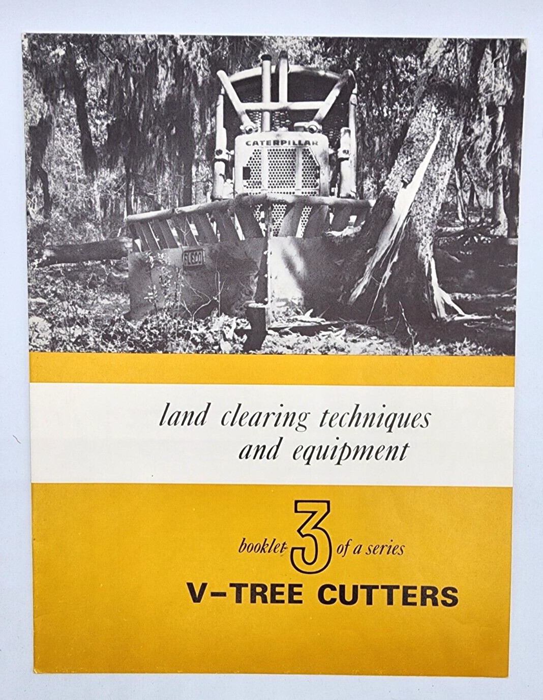 Caterpillar 3 Series Fleco V-Tree Cutters Sales Salesman Brochures 10 Pages