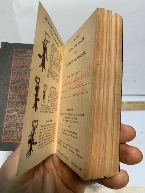 1939 DELAVAL DIARY & FARMERS POCKET HANDBOOK USEFUL INFO 148 PAGES 4.75&rsquo;X2.75”.