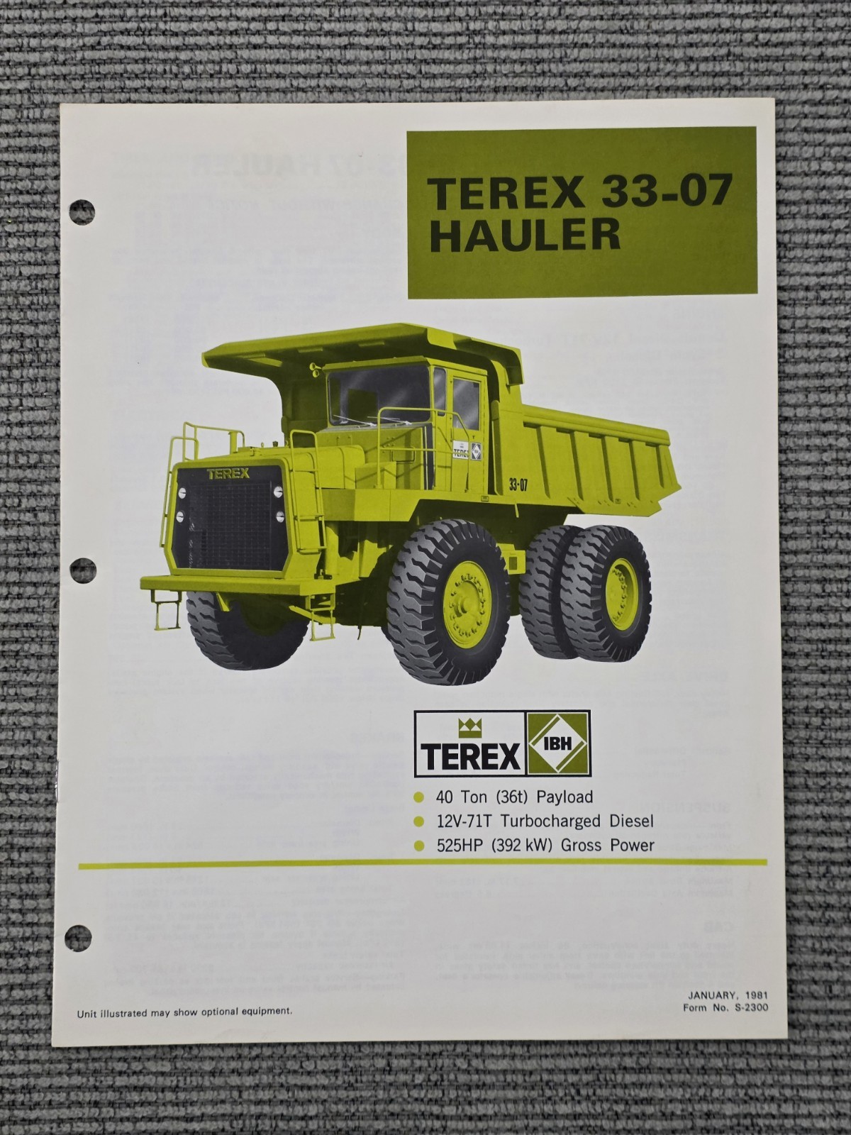 Terex Equipment Brochure Lot