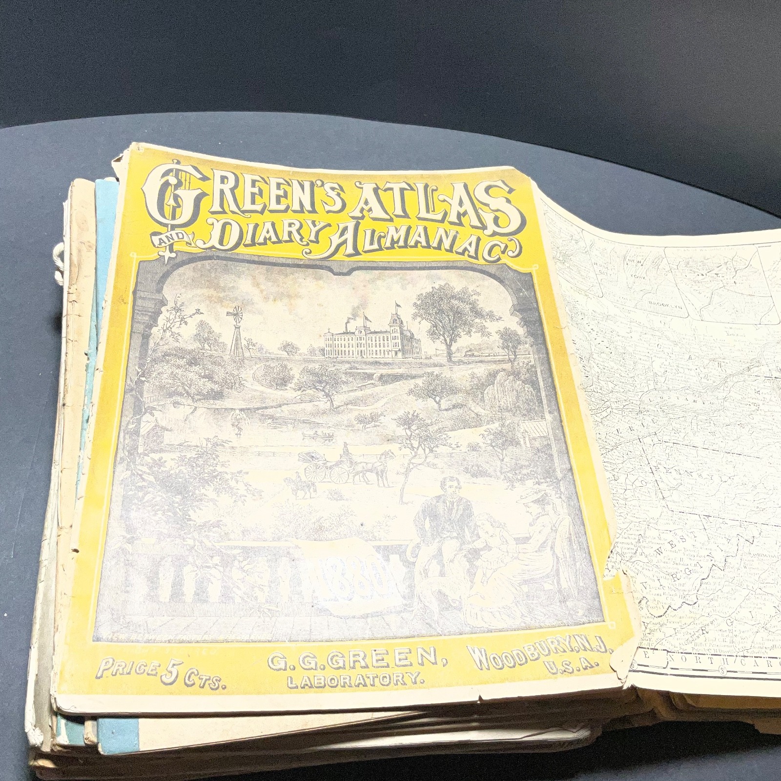 Antique LOT of 24 AGRICULTURAL ALMANACS 1837-1967 English German 19th C.