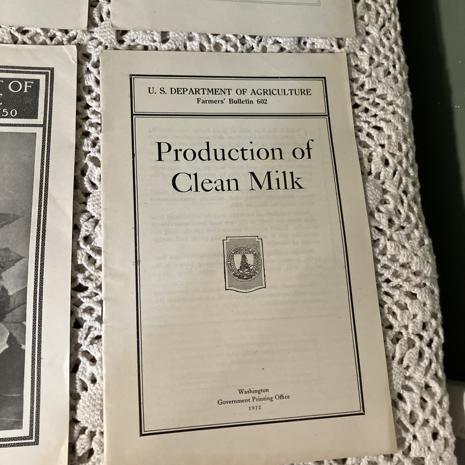 Department of Agriculture Antique 1919 & 20&rsquo;s Bulletin&rsquo;s Pamphlet&rsquo;s Lot 6-B