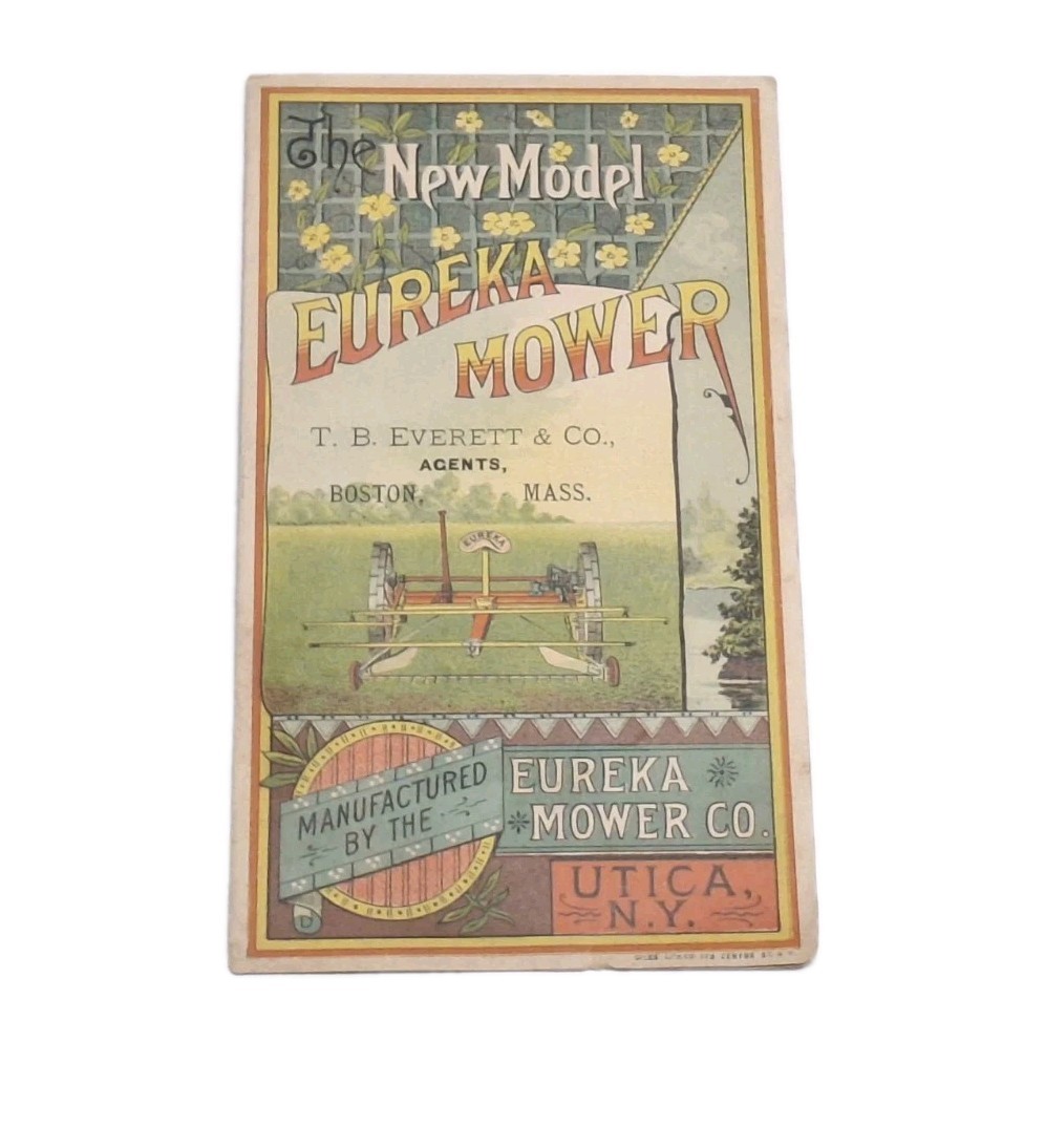 Eureka Mower Litho Advertising Trade Booklet 1880&rsquo;s Utica New York