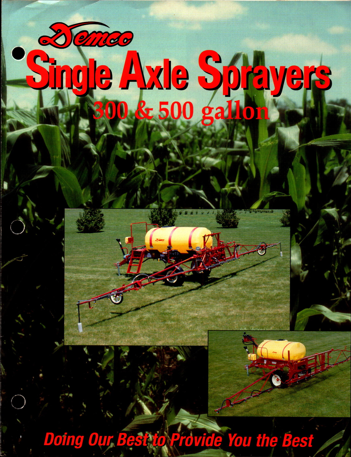 Vintage brochure Farm Machinery Demco Single Axle Sprayers 300 & 500 Gallon