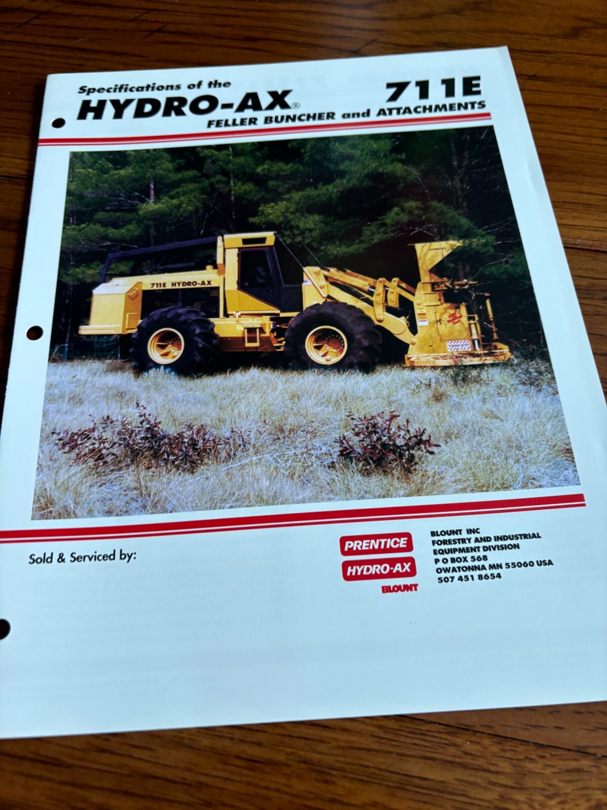 Prentice Hydro-Ax 711E Feller Buncher & Attachments Brochure FCCA24
