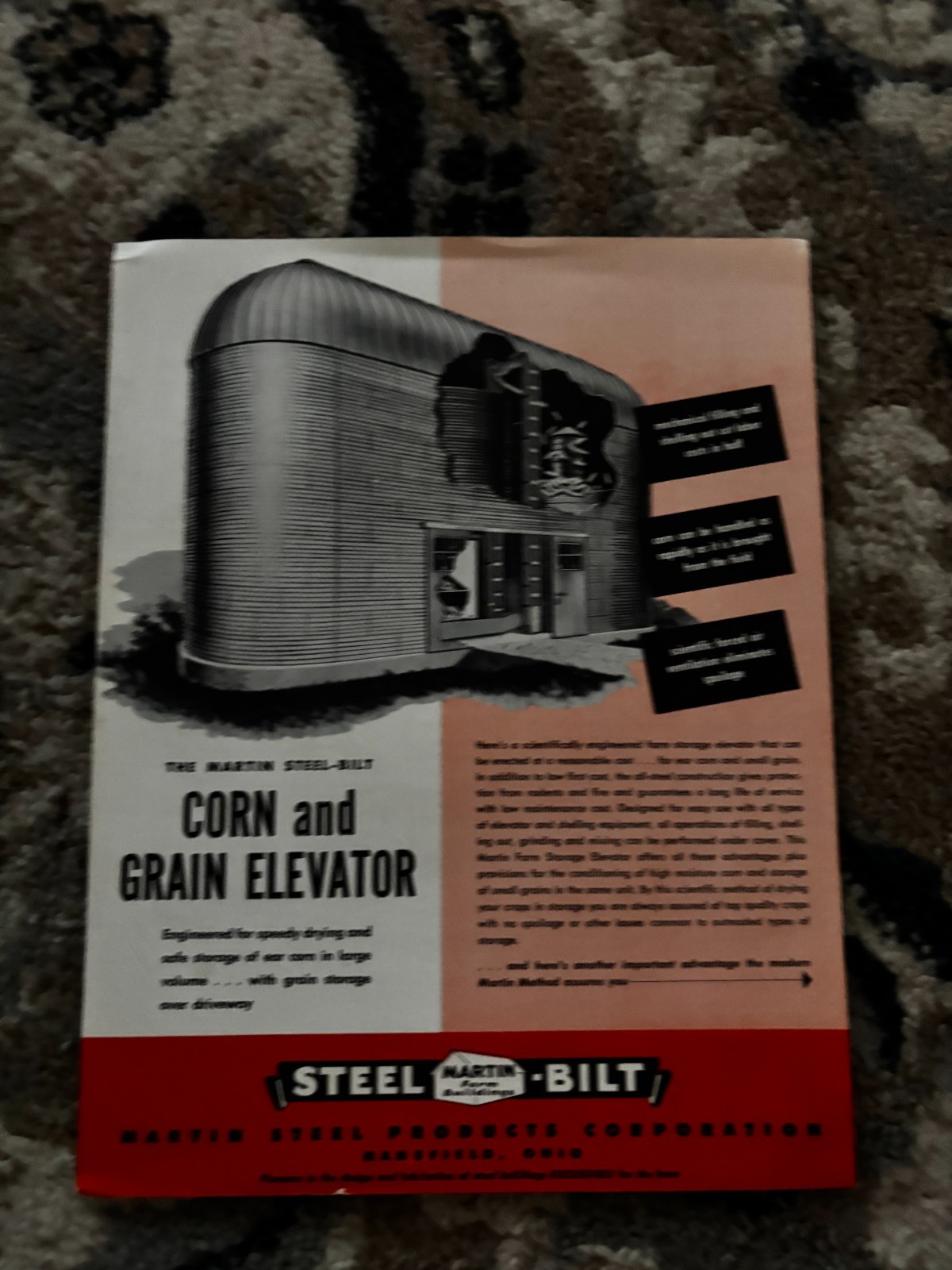 Martin Steel-Bilt Corn & Grain Elevator For 1950 Brochure DCPA26