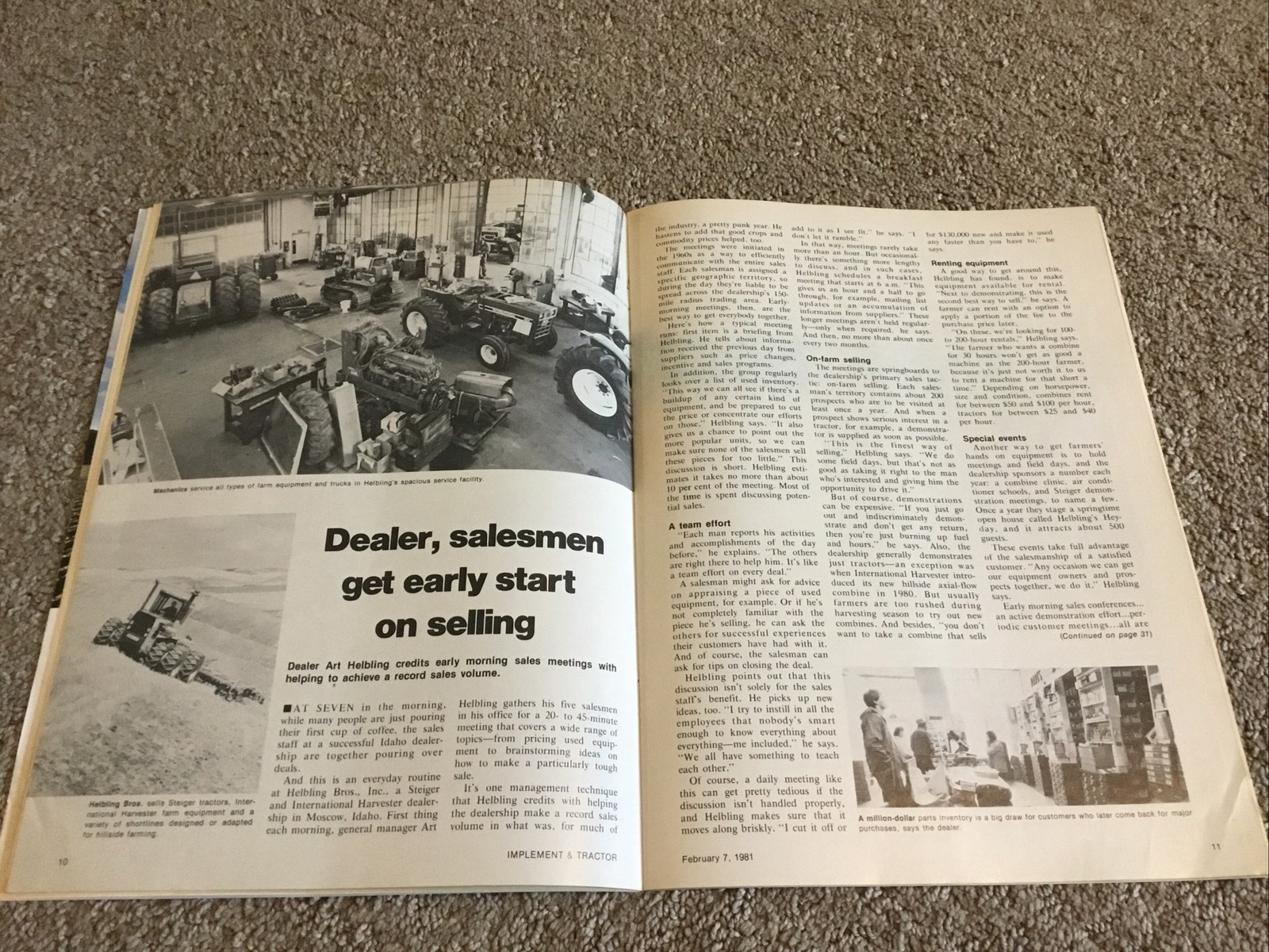 Implement & Tractor Magazine February 7, 1981 Farming Agriculture Vintage Ads J