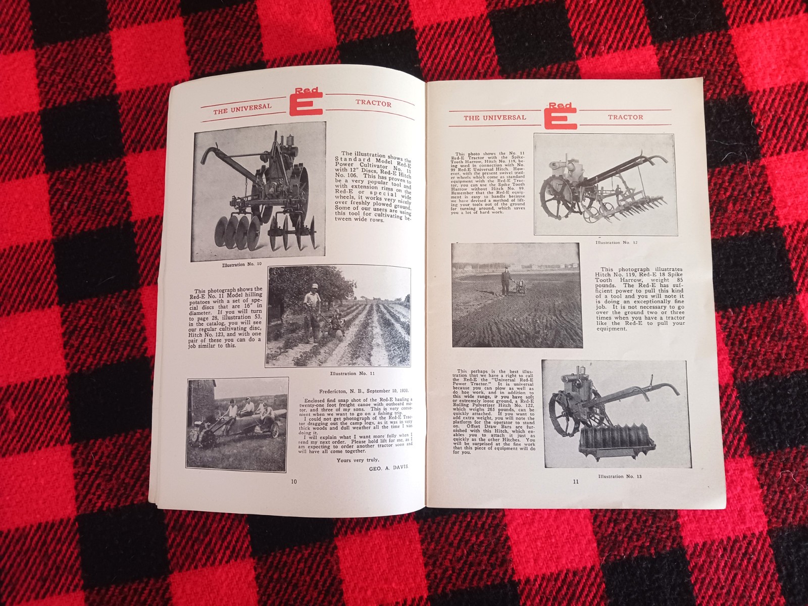 1932 Red-E Garden Tractor Catalog Farm Cultivator Page Brochure