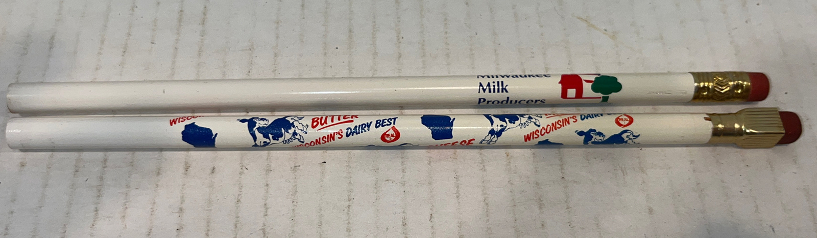 Vintage Pencils Milwaukee Milk Producers Wisconsin’s Dairy Best Lot of 2 Unused