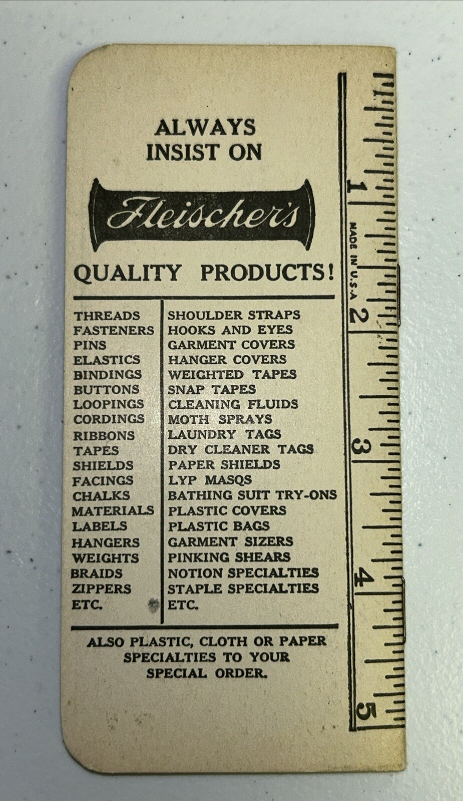 Vtg Fleischer’s Pocket Notebook Advertising Memo Unused Cincinnati Ohio USA ‘57