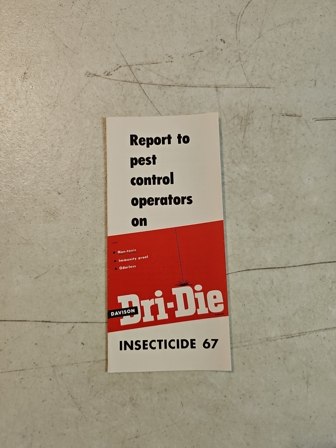 Vintage 1956 W.R. Grace & Co Davison Chemical Dri-Die Insecticide Brochure