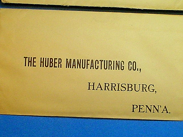 ANTIQUE 1908 HUBER MFG CO. TRACTORS THRESHERS LETTERHEAD LETTER W/COVER & REPLY