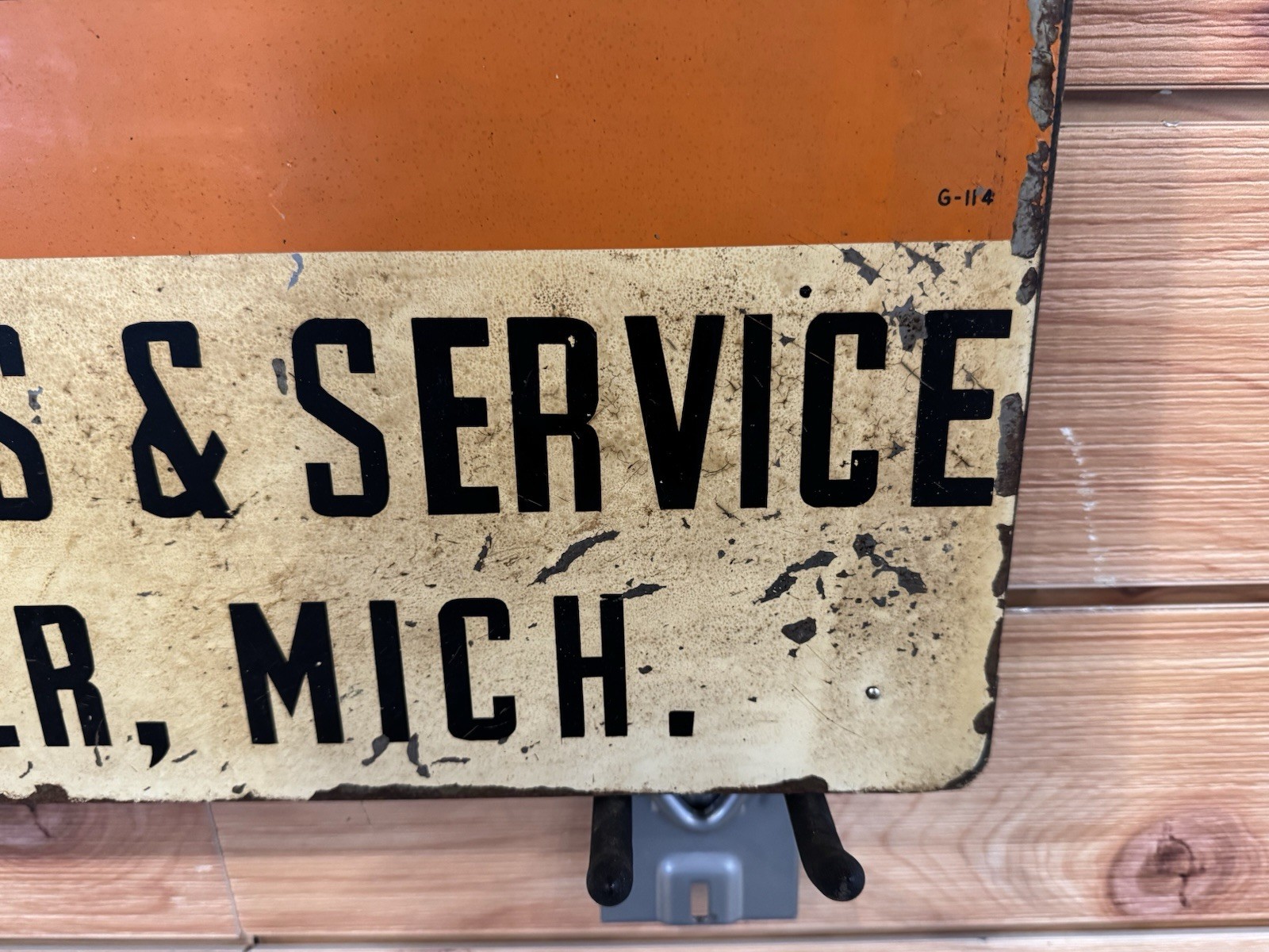 Vintage Allis-Chalmers Tractors & Machinery Dealer Advertising Sign Michigan
