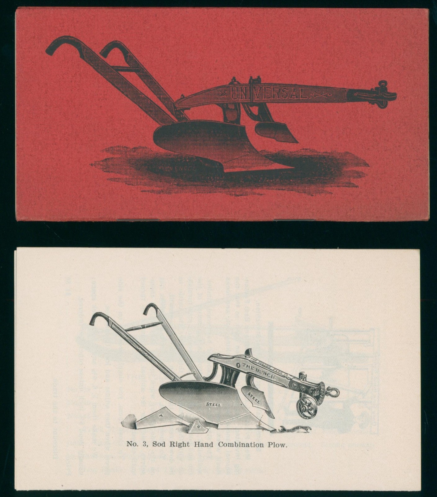 1909 Toledo Burch Carnegie Universal Princess Plow Dealer Price List Pair