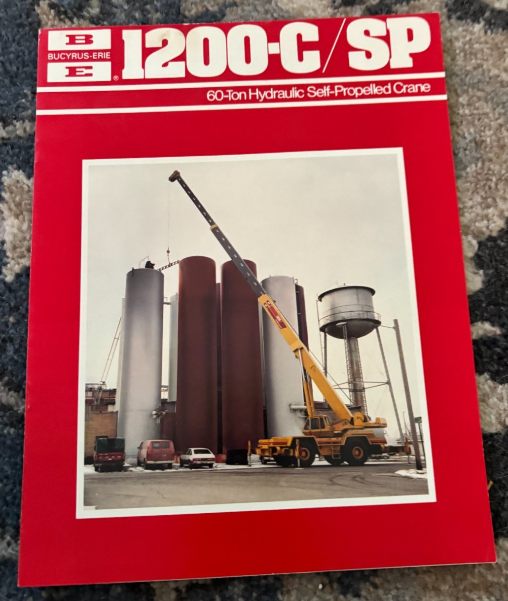 Bucyrus Erie 1200-C SP Self=Propelled Crane Brochure DCPA25