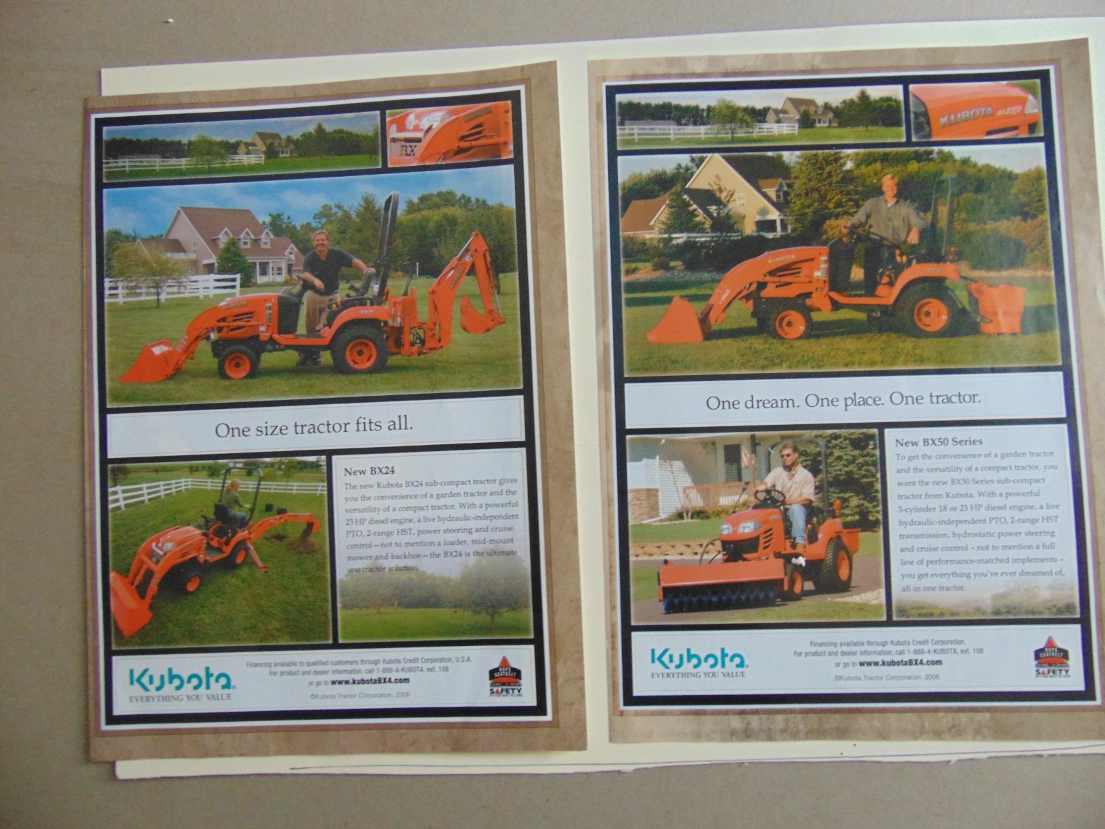 2006 Kubota Tractors BX 24 and BX 50 Series print ad