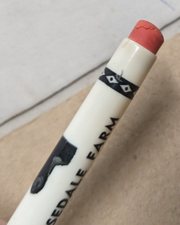 Vintage Rosedale Farm Holsteins Milton Willis Meier Farmersburg IA Bullet Pencil