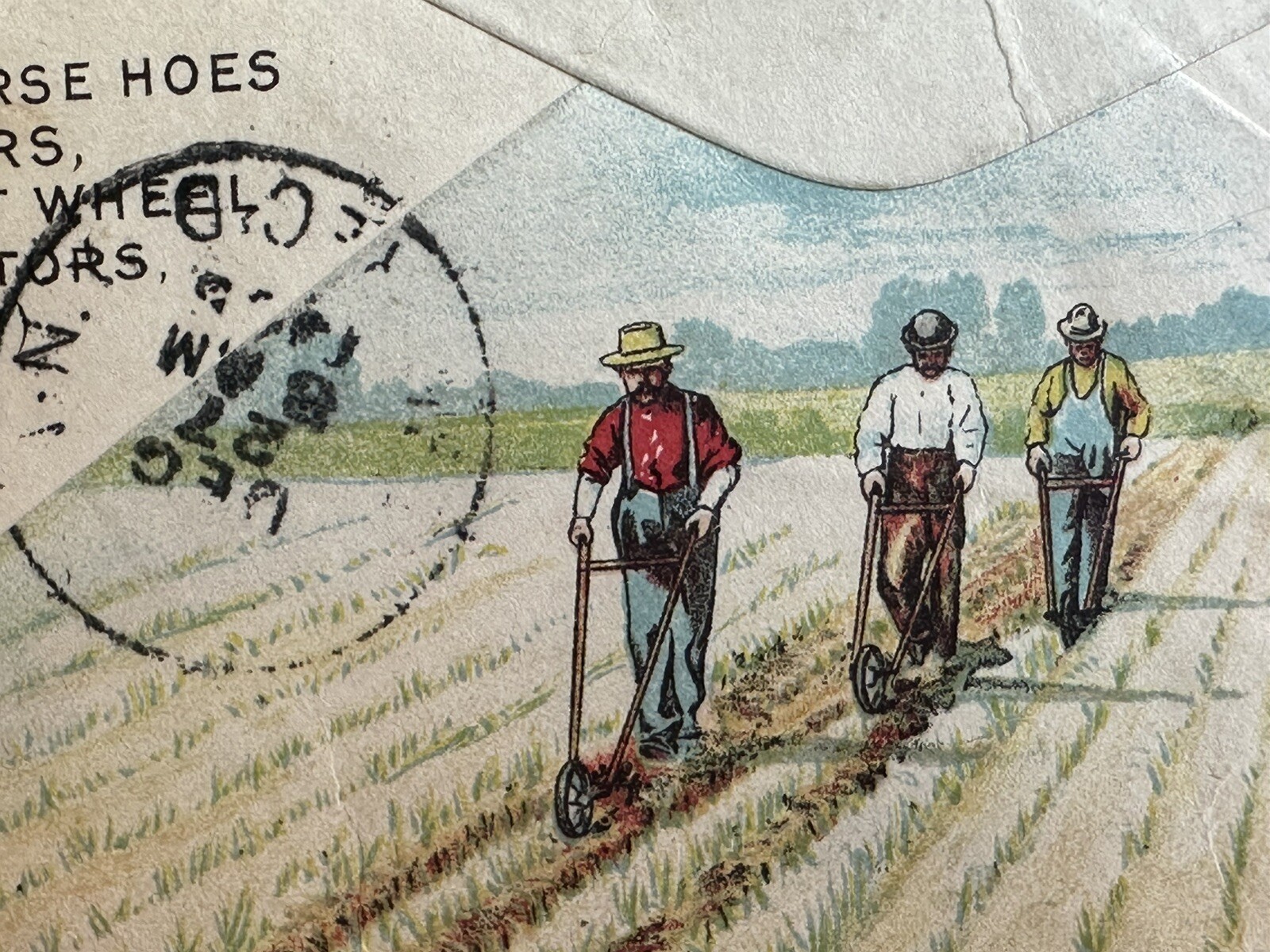 Vintage Planet Jr Farm Plow Hoe Cultivator Seed Antique Color Advertising Cover
