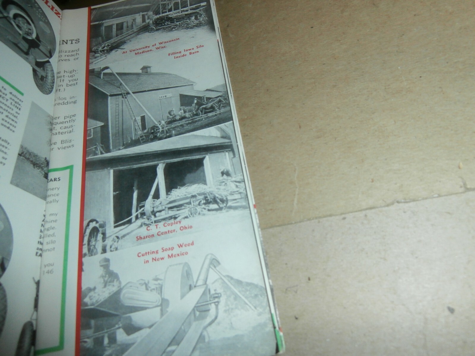 Vintage Farm Equipment Brochures Blizzard Ensilage Cutter Easy Roll Wire Winder