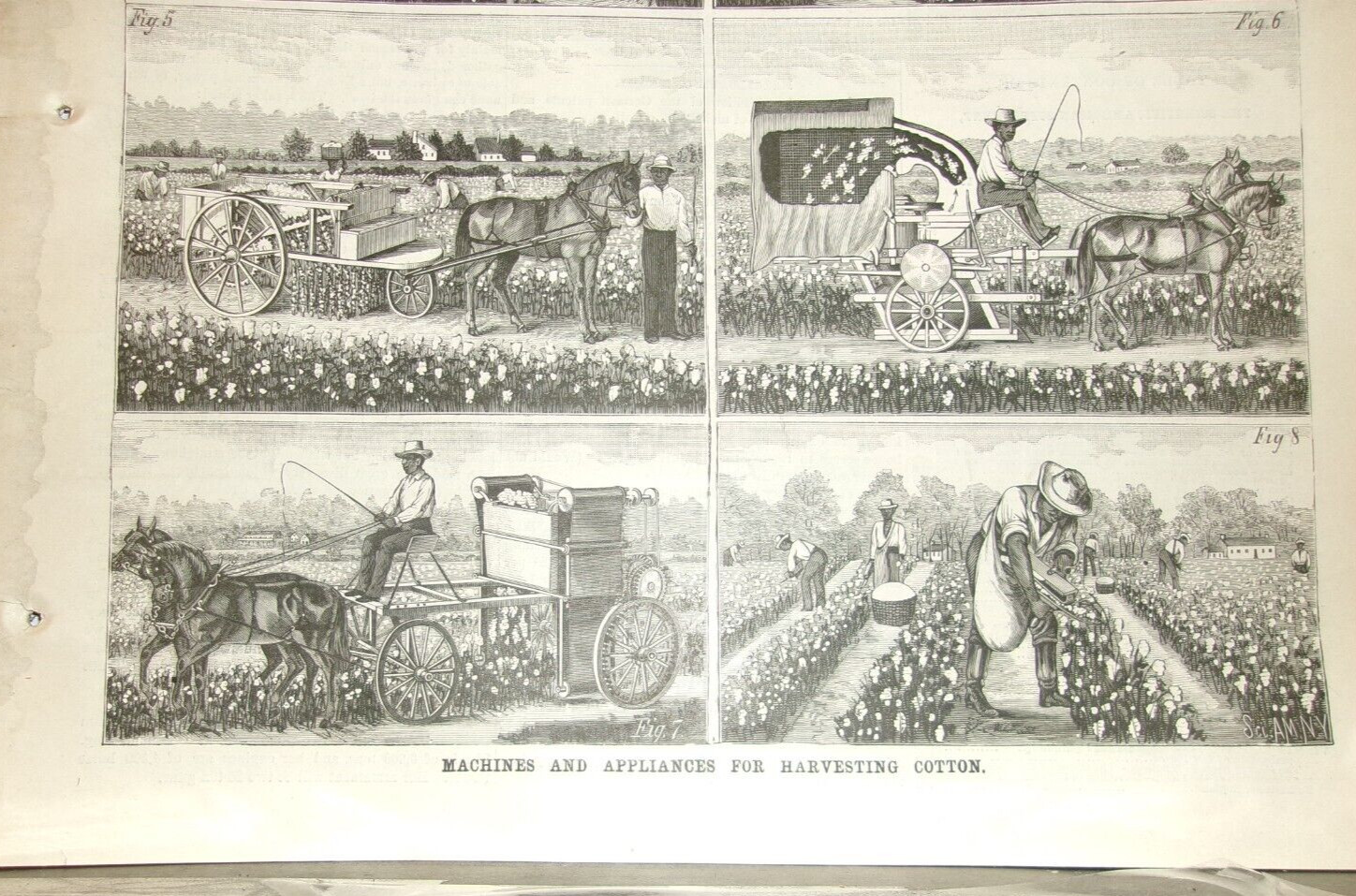 1881 AFRICAN AMERICAN WORKERS COTTON AGRICULTURE INVENTIONS ETC