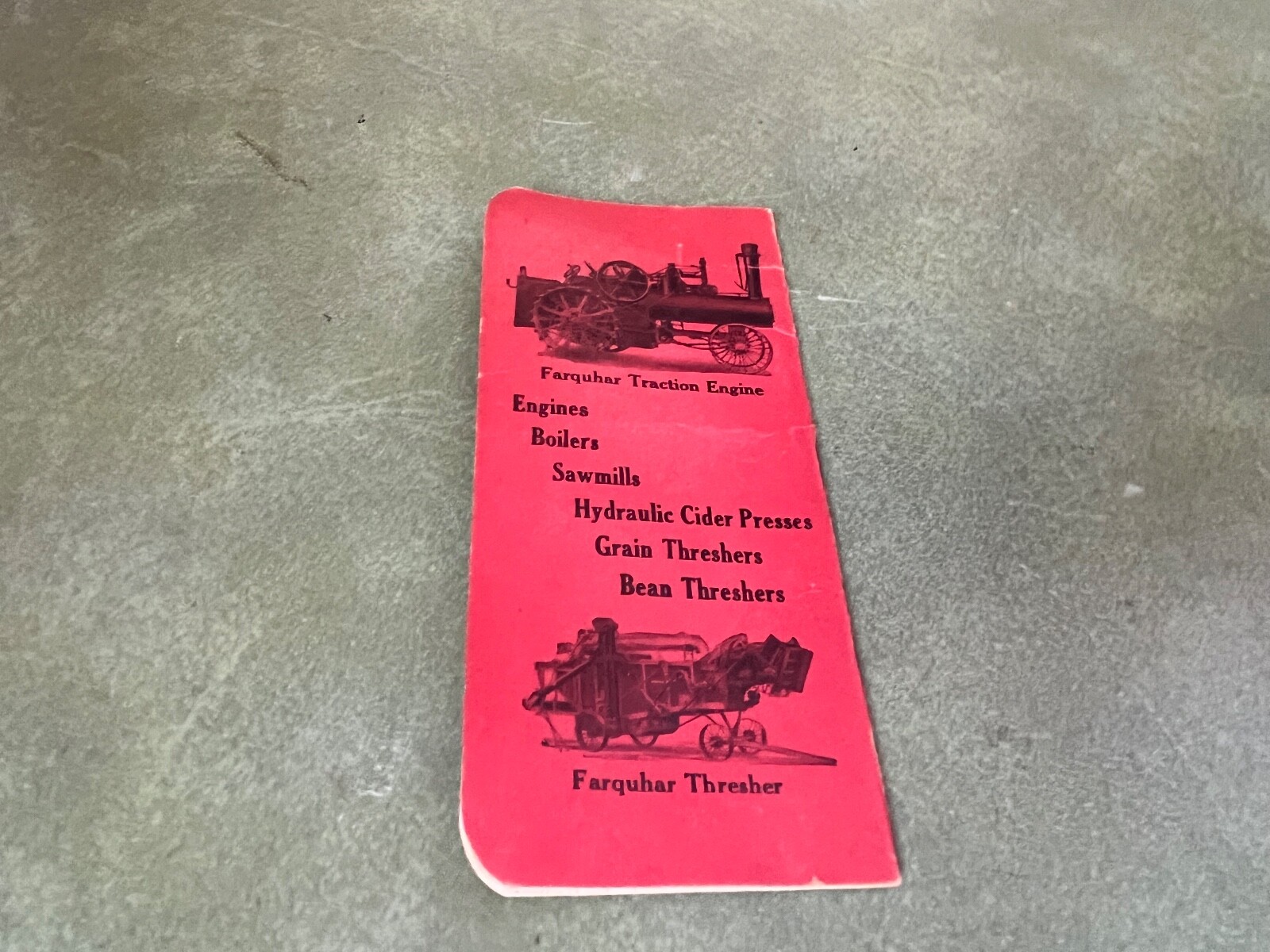 Original Farquhar Farm Equipment Pocket Notebook York PA