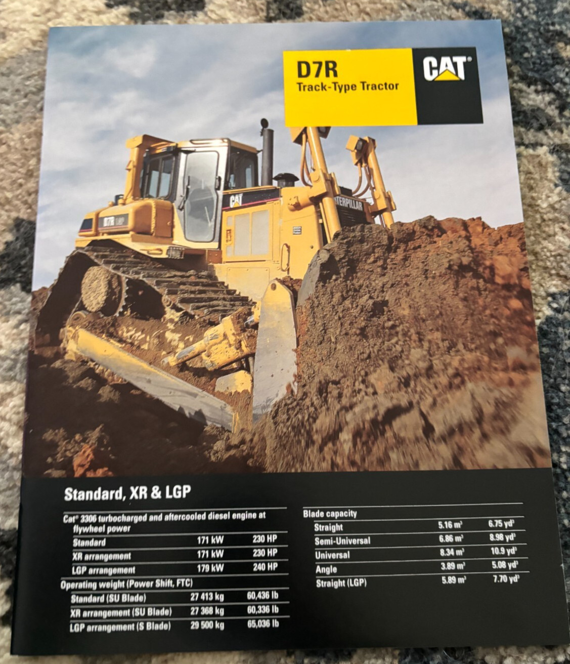 Caterpillar CAT D7R Crawler Tractor Dozer Brochure FCCA25