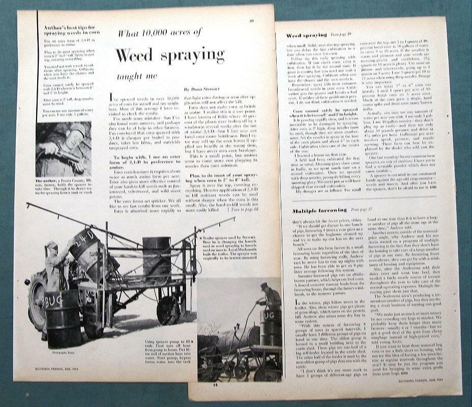 Original 1954 Farmer Article Features Dana Stewart of Peoria County Illinois