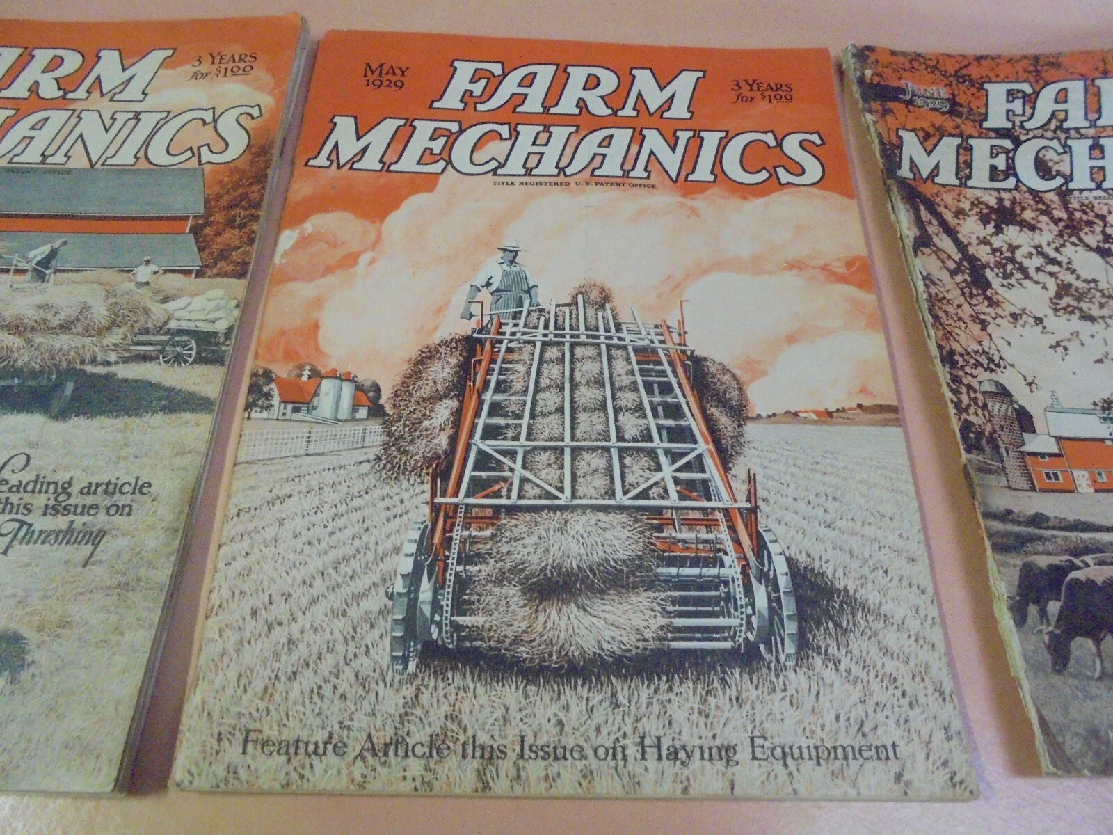 Vintage Lot of Four 1929 Farm Mechanics Magazines