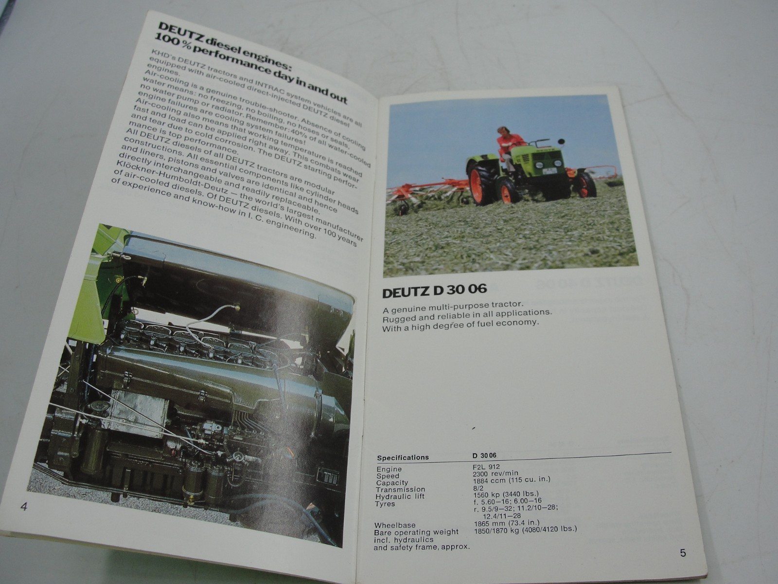 Deutz Tractors Series 06 The Big Success 1974 Brochure