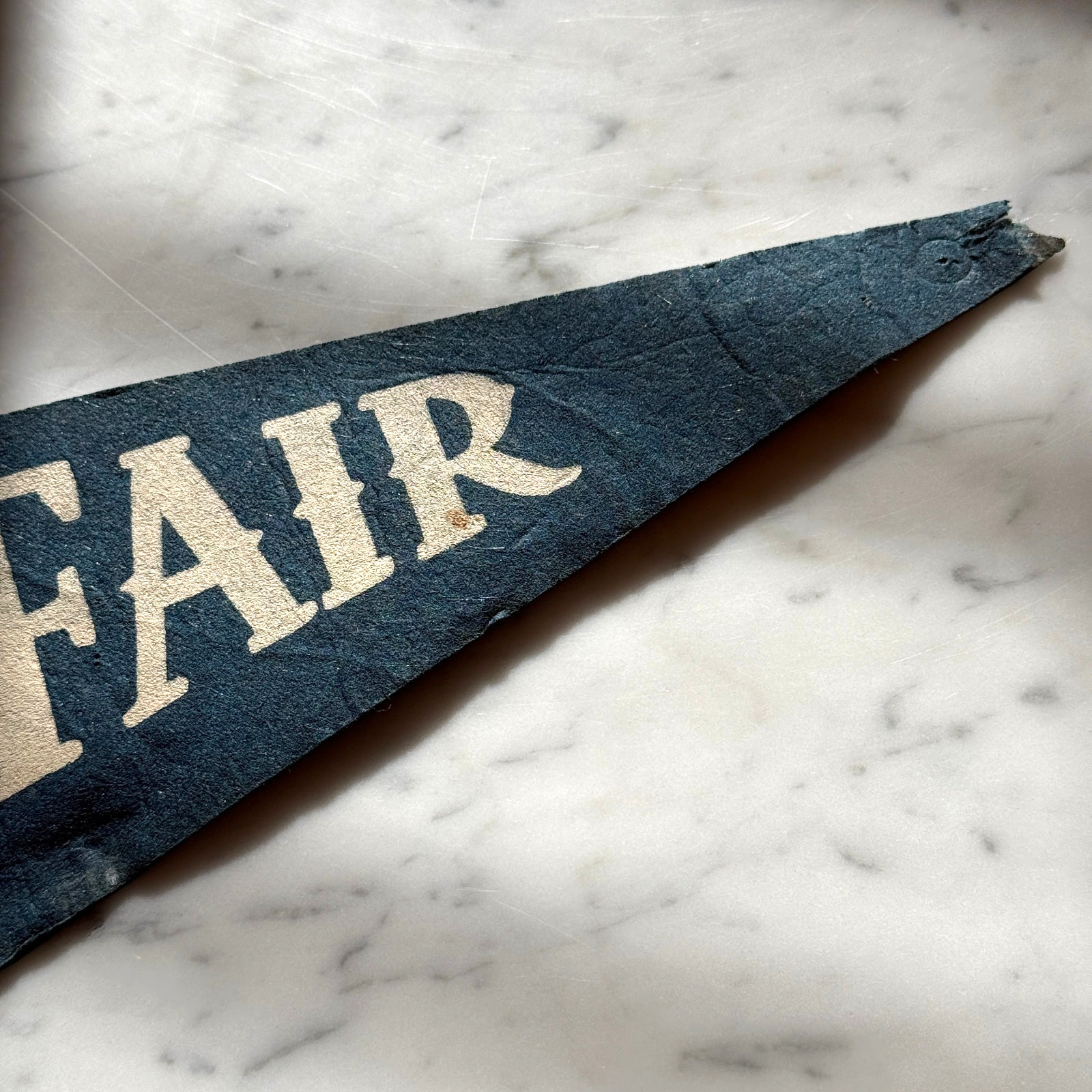 Vintage Indiana State Fair Felt Wall Pennant – Americana Mid Century Decor Art