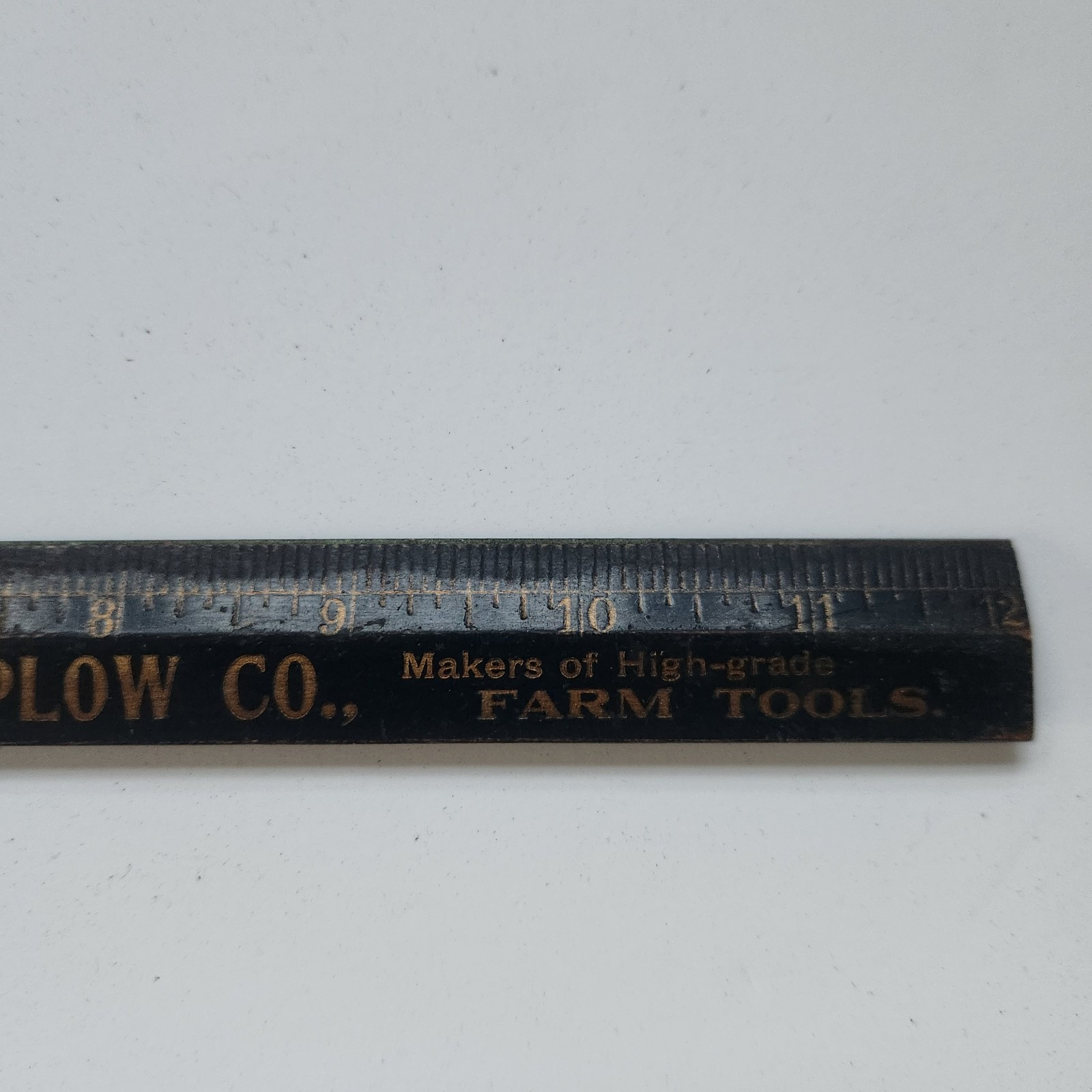 South Bend Chilled Plow Co Vintage Advertising Wood Ruler Farm Tools Cultivators