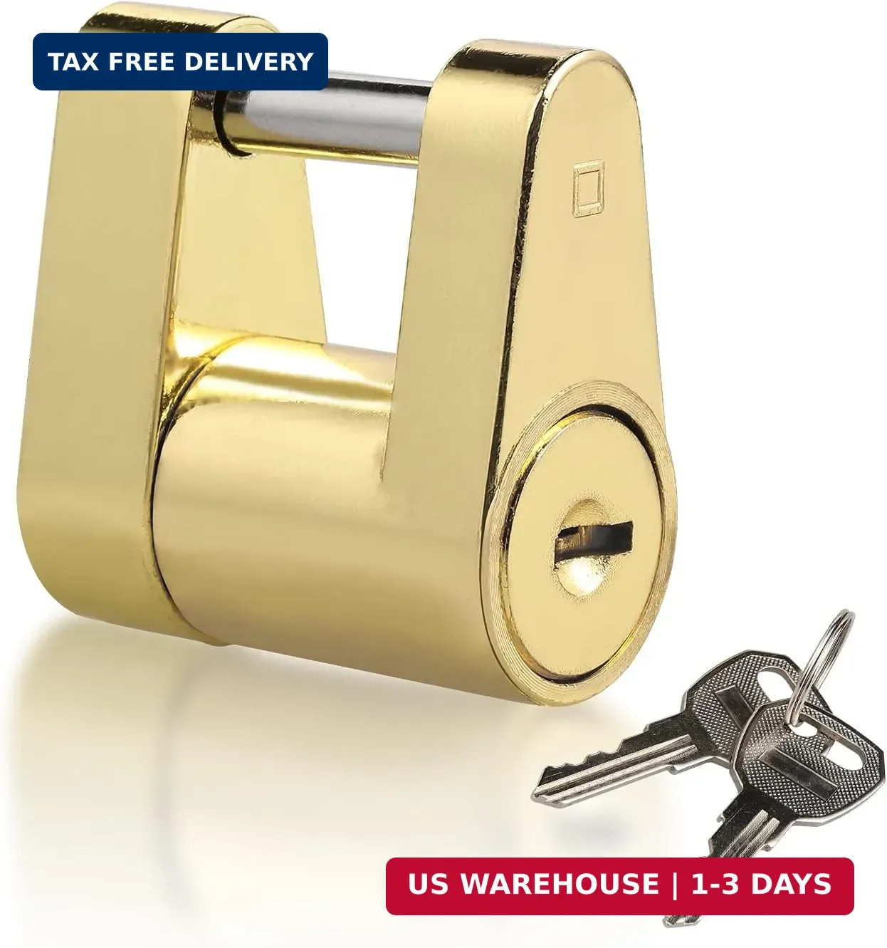 CZC AUTO Trailer Lock Dia 1/4 Inch, Coupler Lock 3/4 Inch Span Trailer Hitch Loc