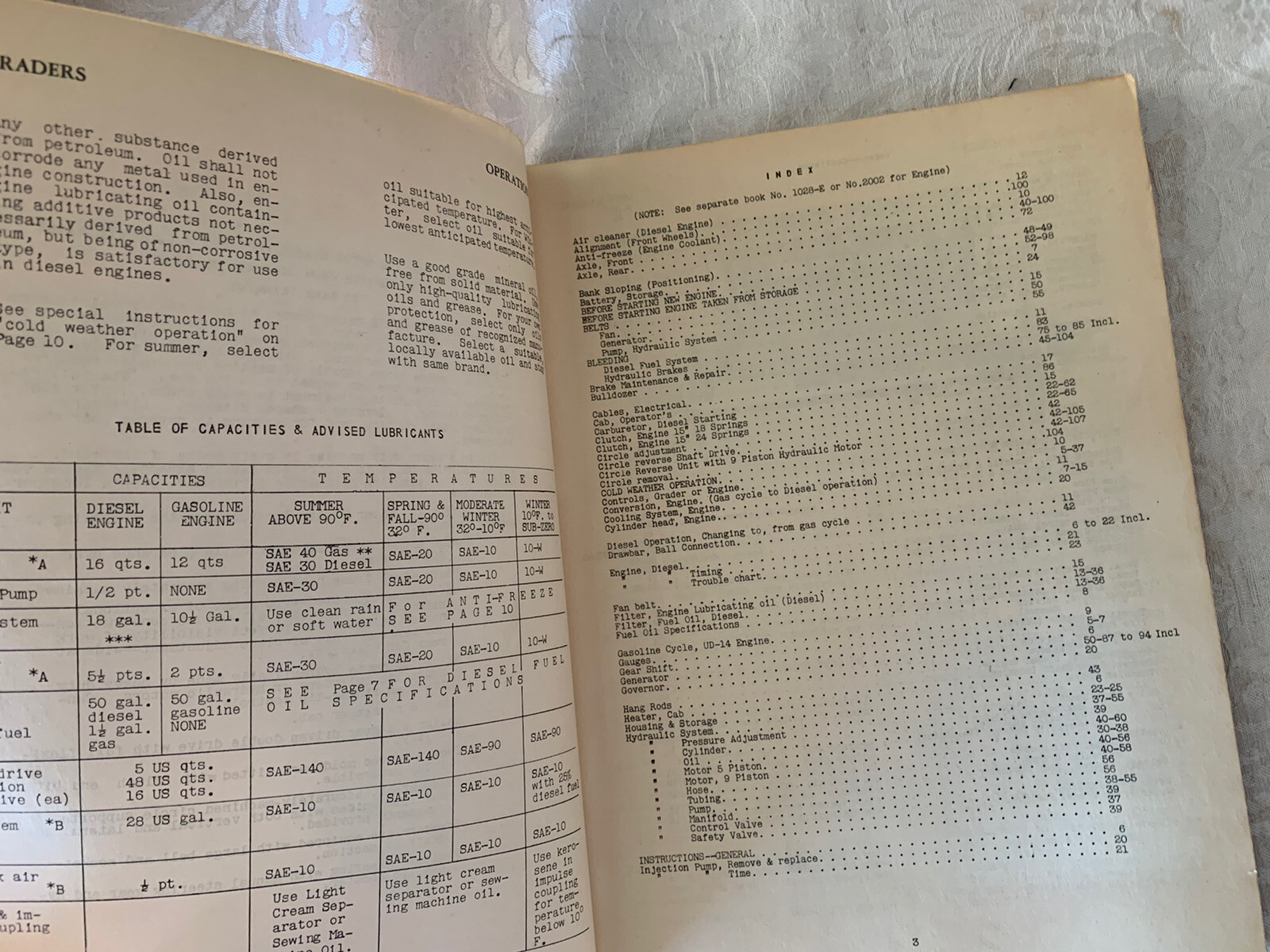 Vintage Galion Iron Works No 102 Motor Grader Tractor Service & Operator Manual