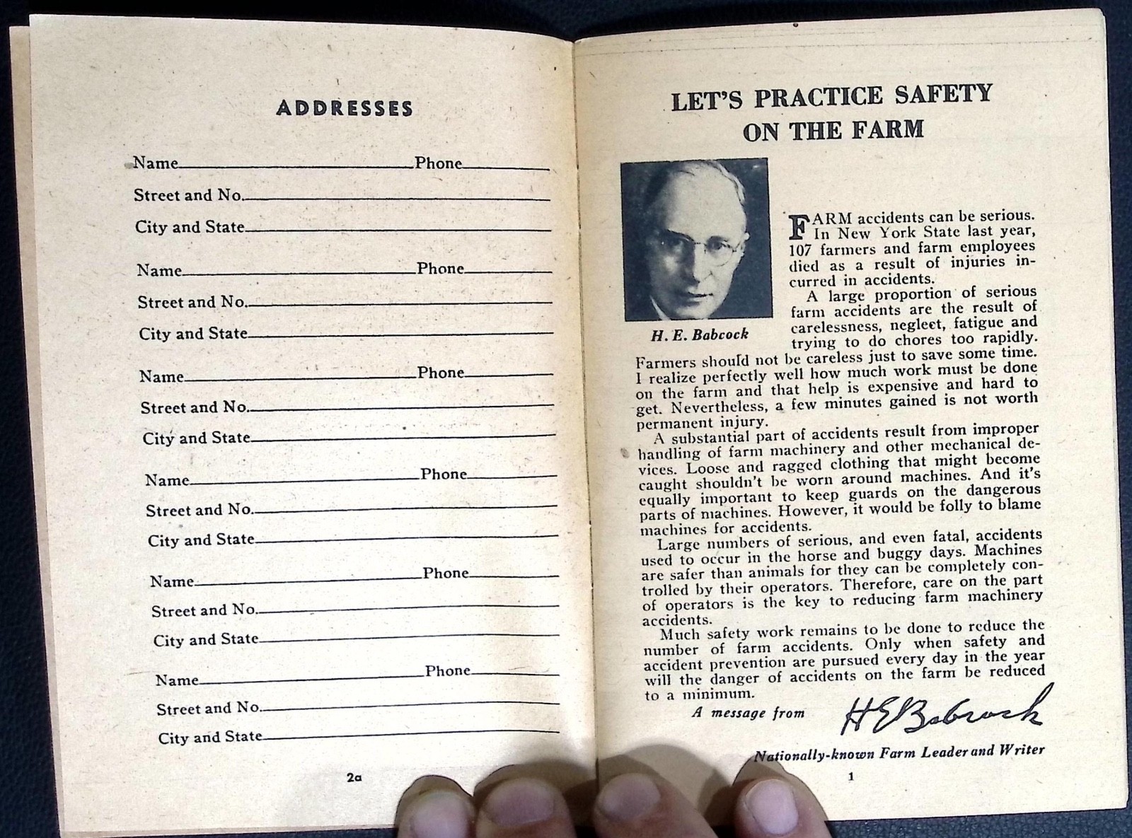 1949 The Farmers Best Friend National Grange Farm Safety Statistics Booklet