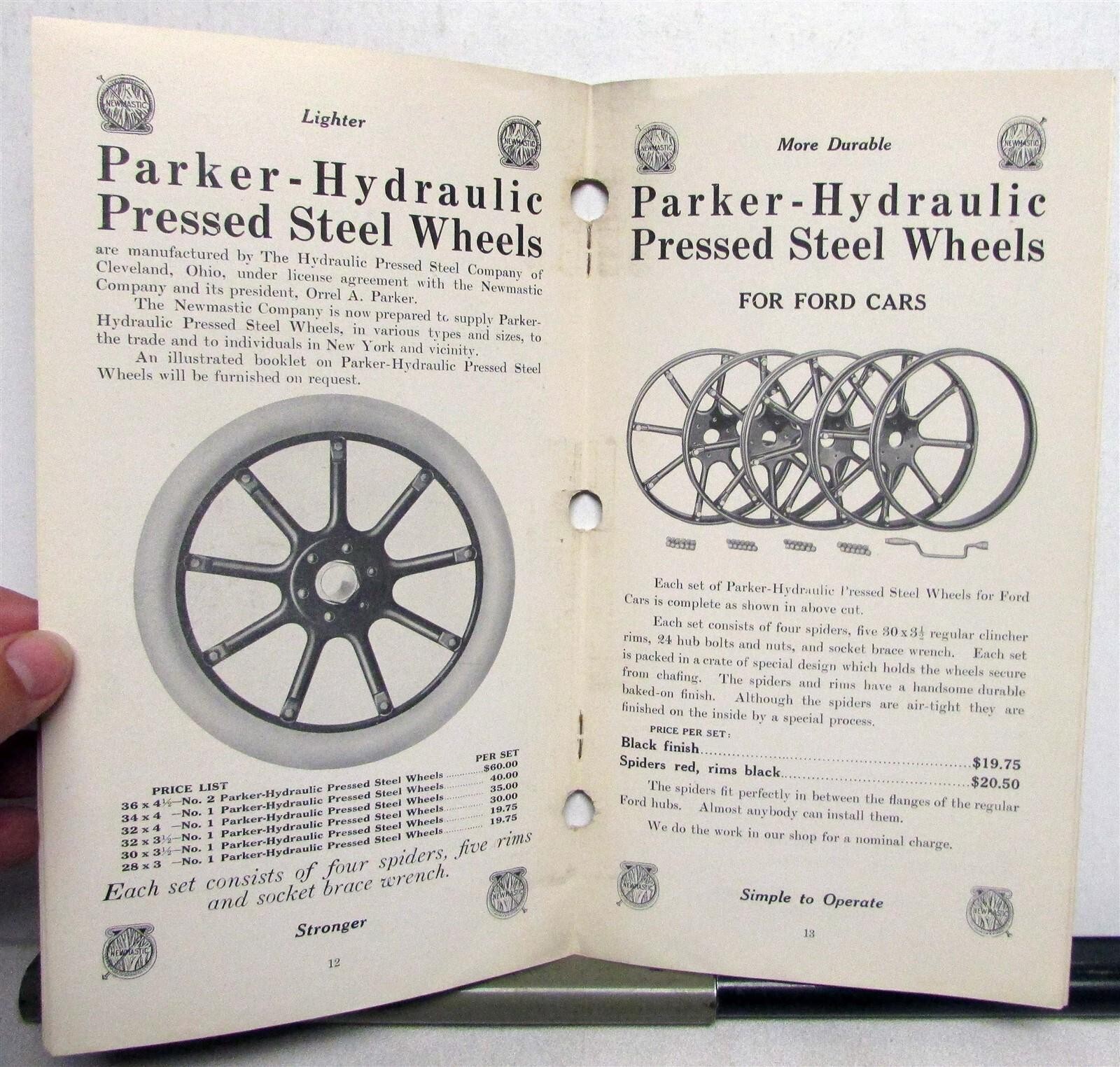 1916 Newmastic Pioneer Tire Trouble Ended Pricing Sizing Features Sales Brochure