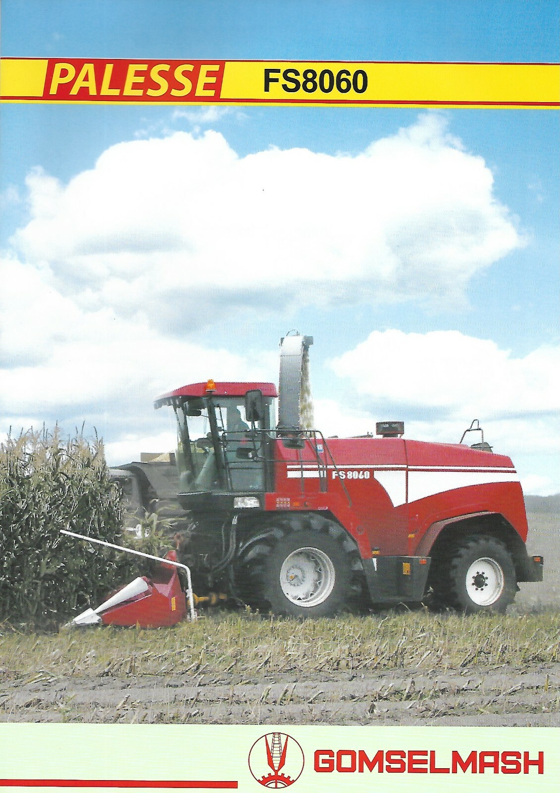 Farm Brochure Gomselmash Palesse FS8060 Forage Harvester GERMAN Prospekt (F7580)