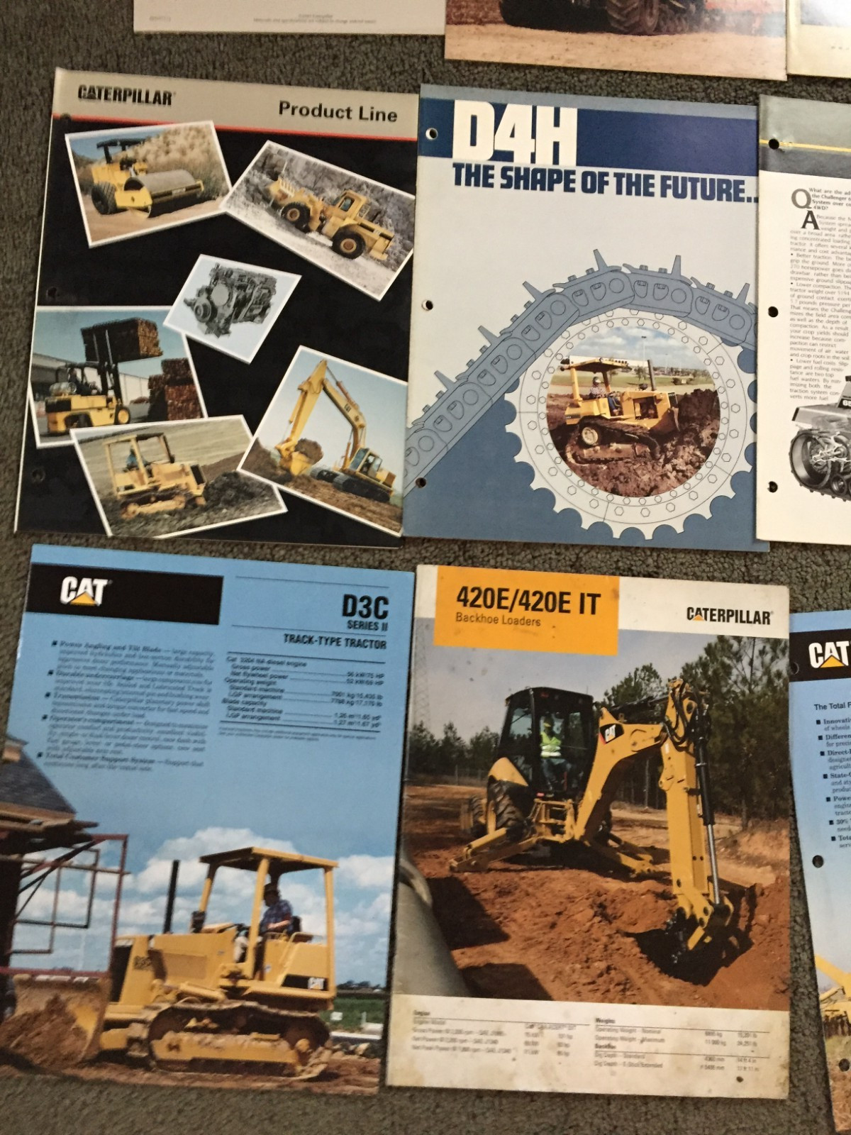 MASSIVE Lot of 43 Caterpillar CAT Industrial equipment brochures Literature
