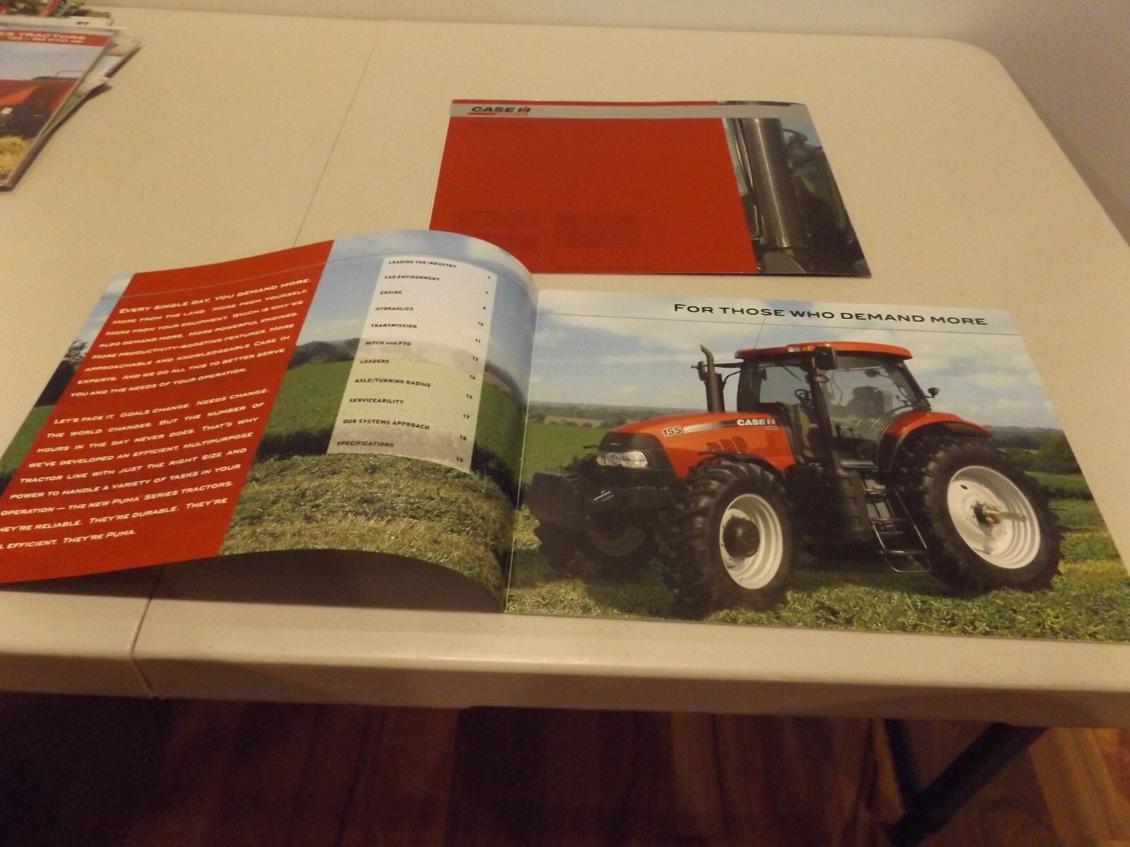 2-pc. CASE-IH FARMALL PUMA TRACTORS, LIT # CIH7230804 2008, CIH7310801 2008