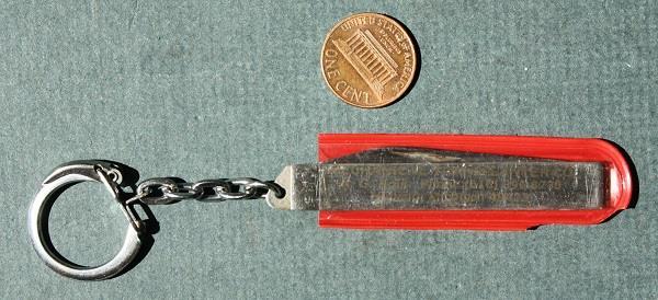 Holland Michigan Mechanical Transplanter Co METAL Pocket Knife Keychain VTG +